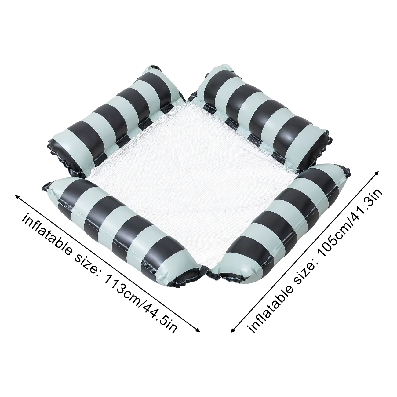 1 chaise flottante gonflable pour piscine avec filet rafraîchissant. Hamac aquatique à 4 tubes, chai