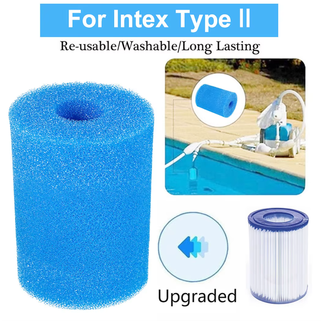 Pour Intex Type II lavable piscine filtre éponge réutilisable mousse éponge nettoyant baignoire filt