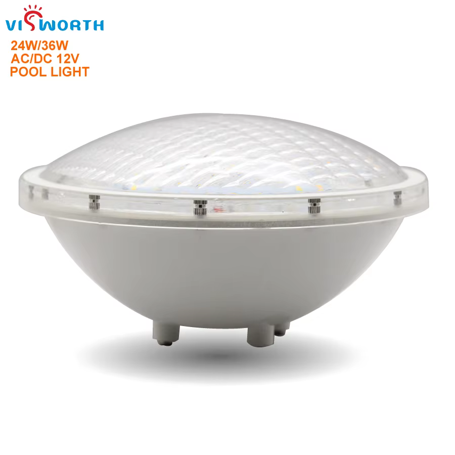 PAR56 lumière de piscine 24W 36W haute puissance ip68 étanche fontaine lumière AC/DC 12V RGB + téléc