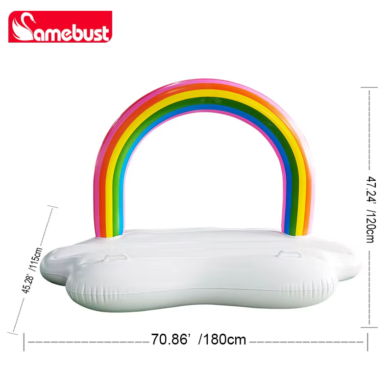 Camebust Bouée Gonflable Arc-en-ciel Flottant pour Piscine, Décoration de Fête