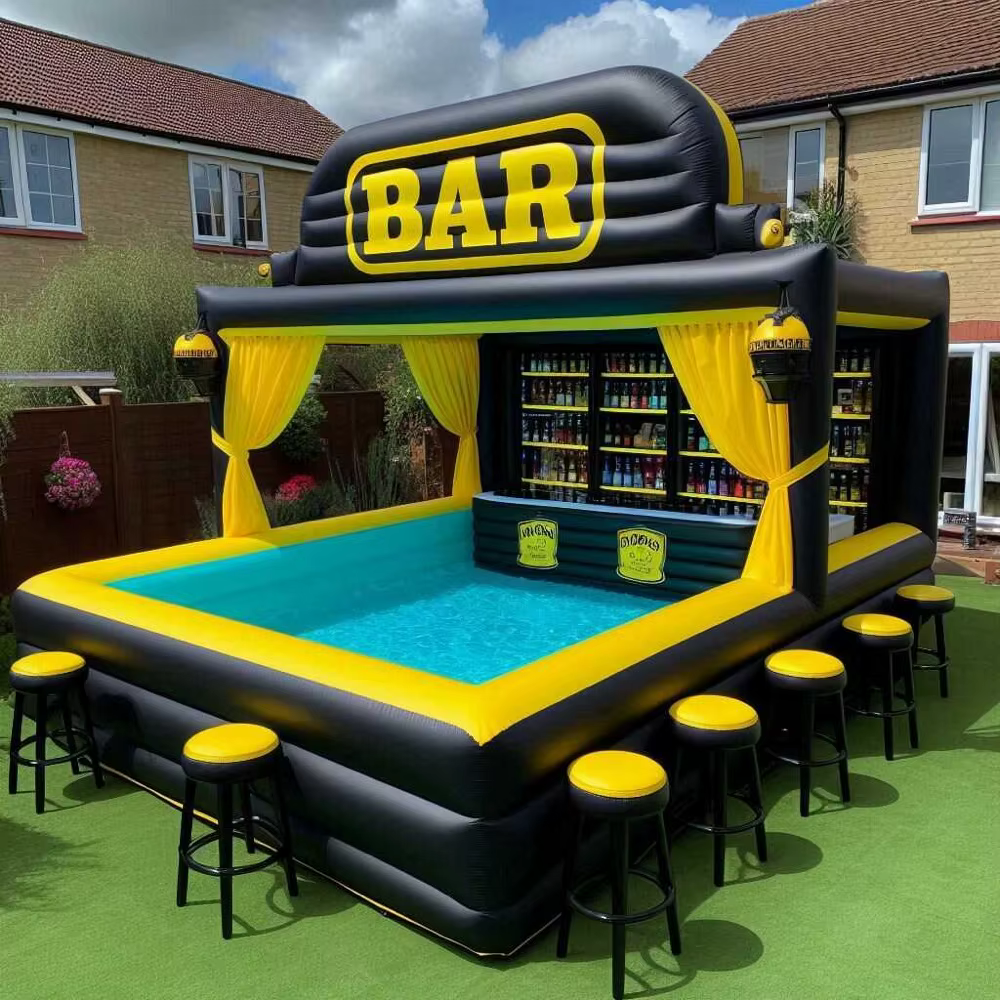 Bar de piscine gonflable portable en PVC pour adultes, idéal pour les fêtes en extérieur, tente de b