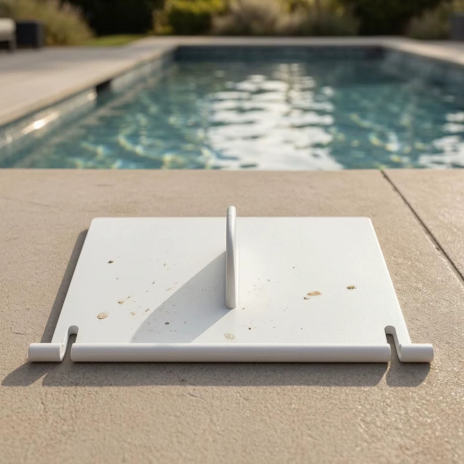 Lame de skimmer de piscine rectangulaire plate de remplacement, style charnière, blanche