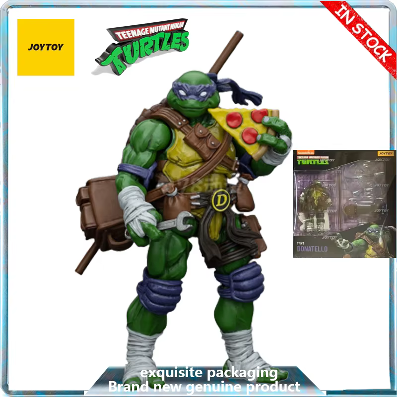 JOYTOY X Ninja Turtles 1/18 Figurines articulées finies Série de modèles de personnages Donatello/Ra