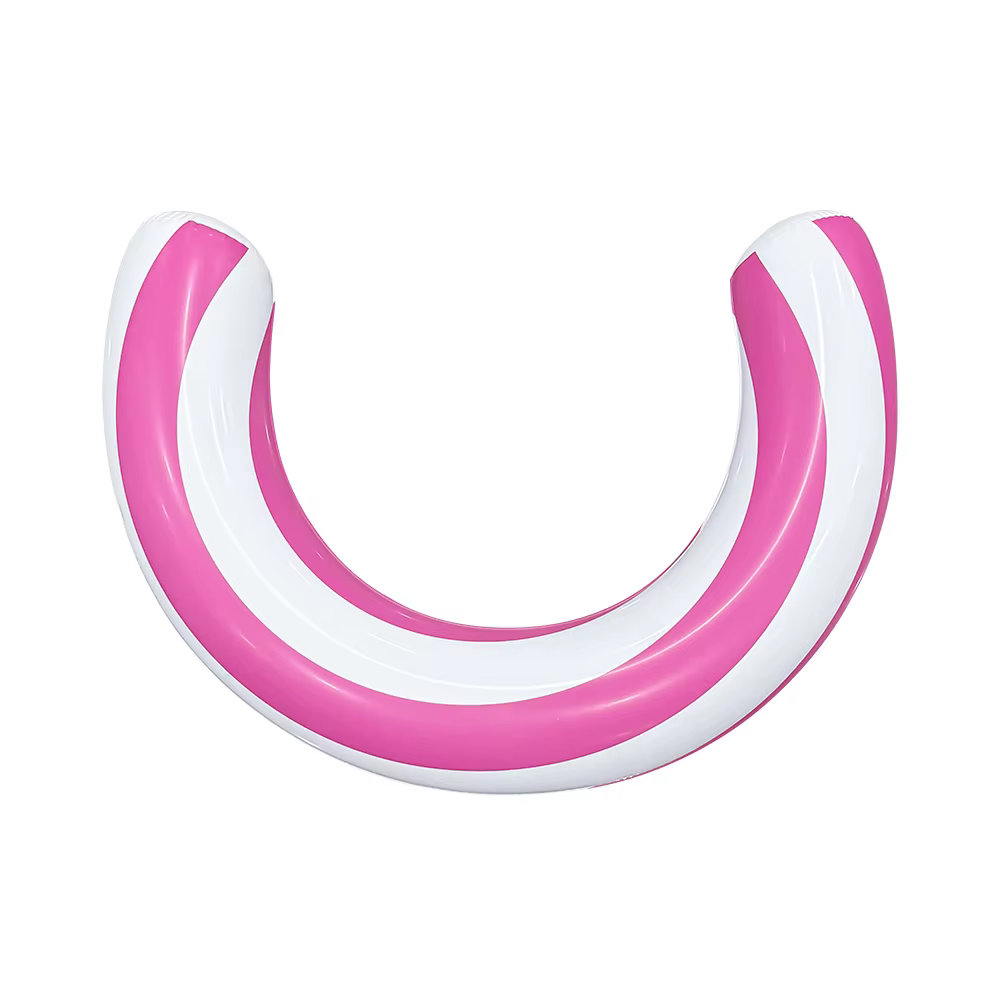 1 pièce Flotteur de piscine gonflable en PVC en forme de U, bâton de flottabilité rayé, radeau flott