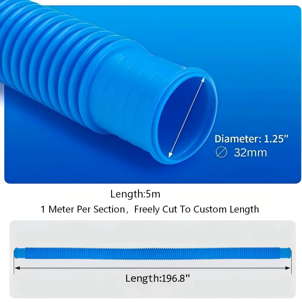 Tuyau de pompe de piscine de 5M pour piscines hors sol, accessoire de tuyau de filtre de piscine de