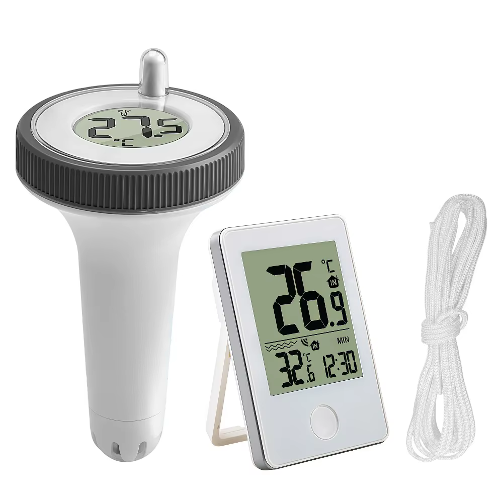 Thermomètre de piscine sans fil avec écran LCD 0.1 ℃ Thermomètre de Précision pour Piscine, Thermo