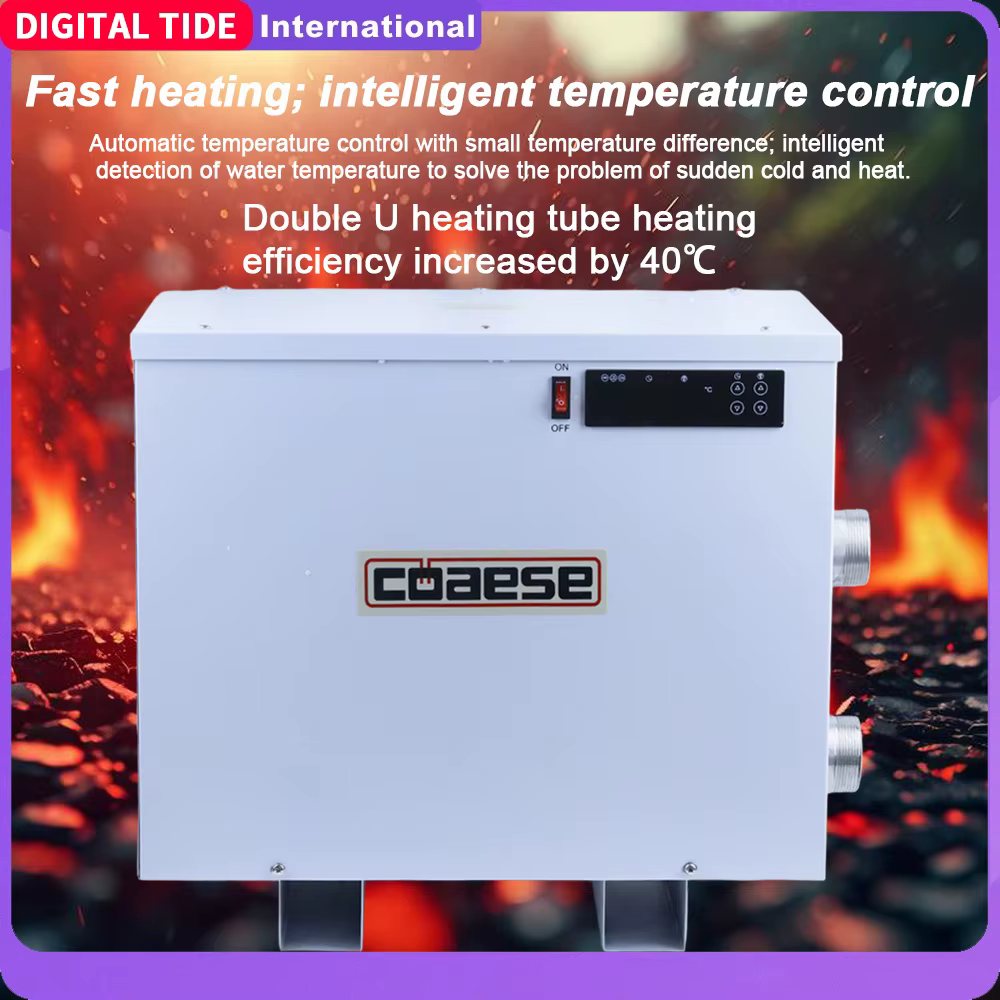 Mini Piscine Chauffage 24KW Thermostat pour Piscines SPA Baignoires Piscines Enterrées avec Affichag