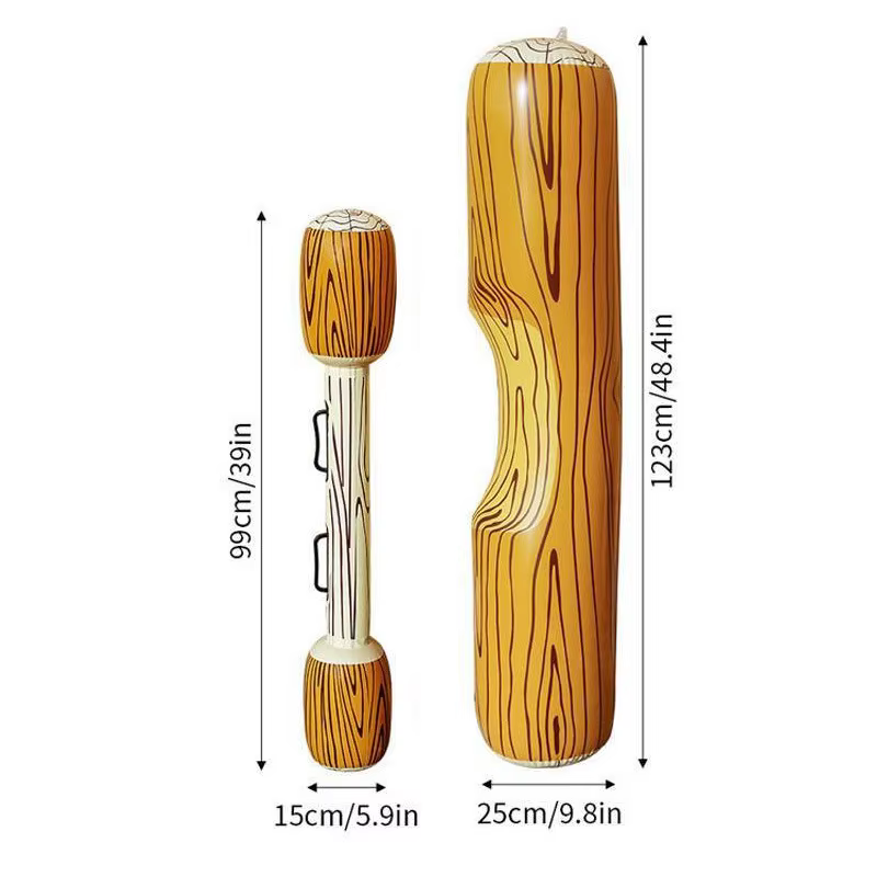Ensemble de bâtons gonflables effet bois pour bataille aquatique, jeu de radeau flottant pour piscin
