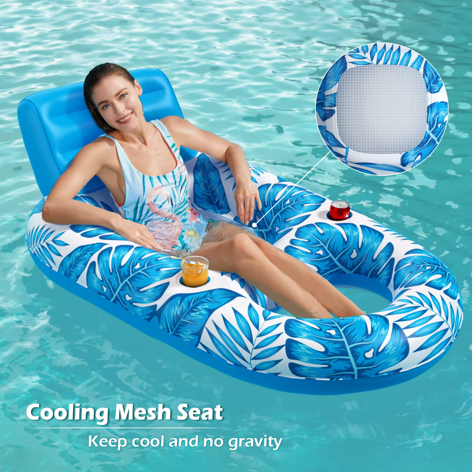 Flotteur de piscine gonflable adulte-flotteurs de piscine flotteurs de chaise longue radeau chaise f