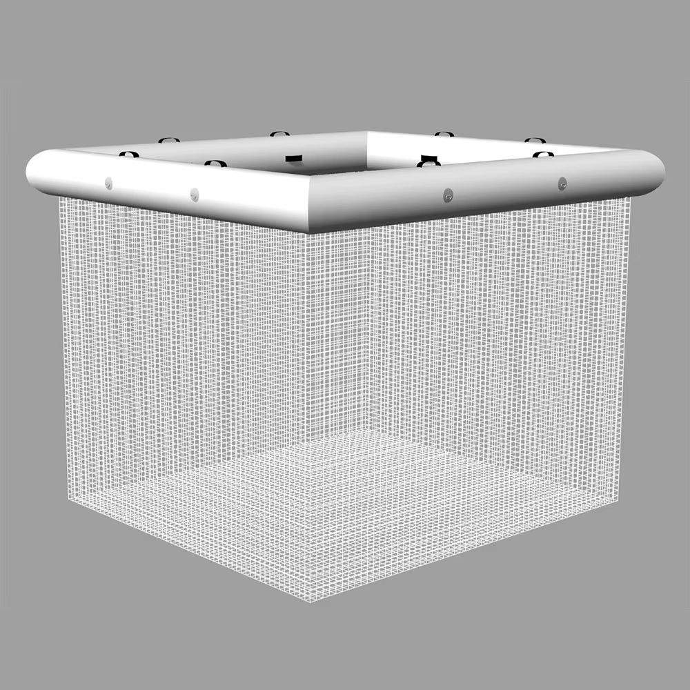 Piscine flottante gonflable de quai d'océan de yacht de mer de tube de PVC avec le filet