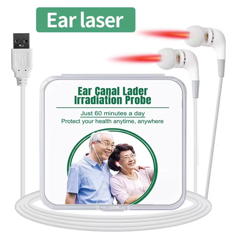 Thérapie laser auriculaire LLLT, irradiation laser, traitement physique du acouphènes, bouchons auri