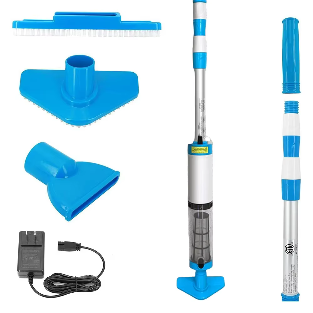 Aspirateur de piscine portatif sans fil rechargeable pour piscines hors sol et enterrées, idéal pour