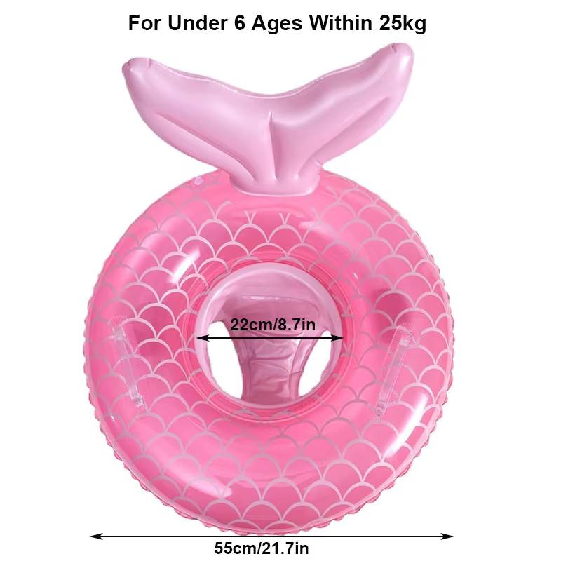 1 pièces anneau de bain sirène flotteur de piscine gonflable Tube de natation anneau de siège de nat
