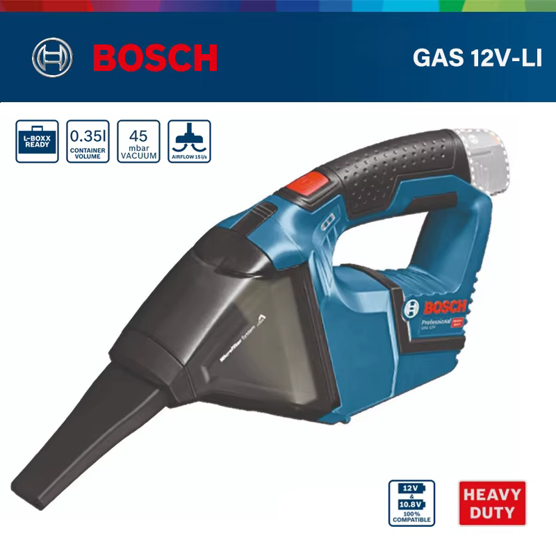 Bosch GAS 12V-LI Aspirateur à main sans fil 12V professionnel avec batterie lithium-ion rechargeable