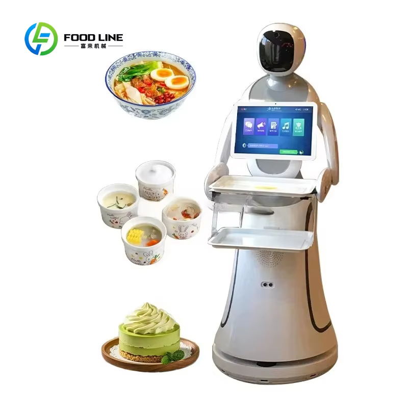Robot humanoïde intelligent électrique commercial personnalisé / Robot de livraison de nourriture po