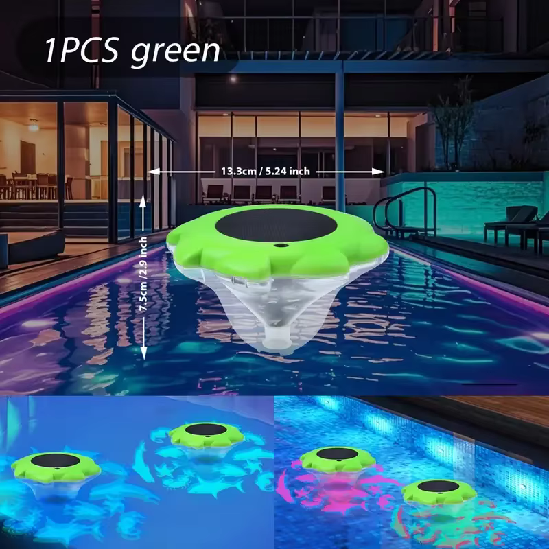 Lumières de piscine flottantes à énergie solaire, lampes LED à couleur changeante, capteur Intellige