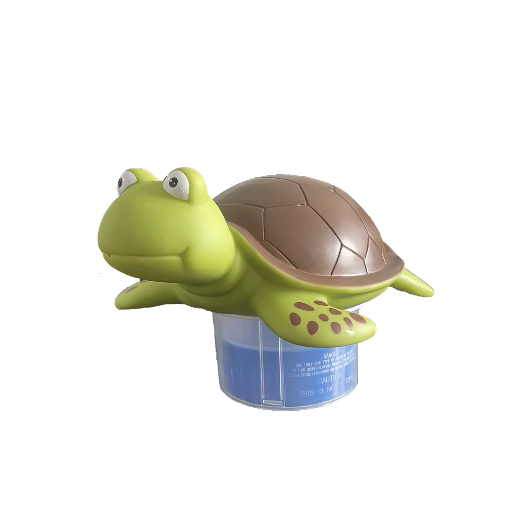 Distributeur de chlore flottant pour piscine (Turtle verte), compatible avec les comprimés de 1 et 3