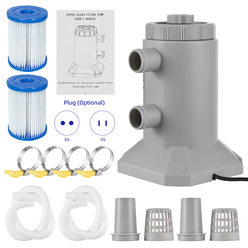 Pompe filtrante à cartouche pour piscines hors sol, faible bruit, filtre à eau amélioré, débit de 25