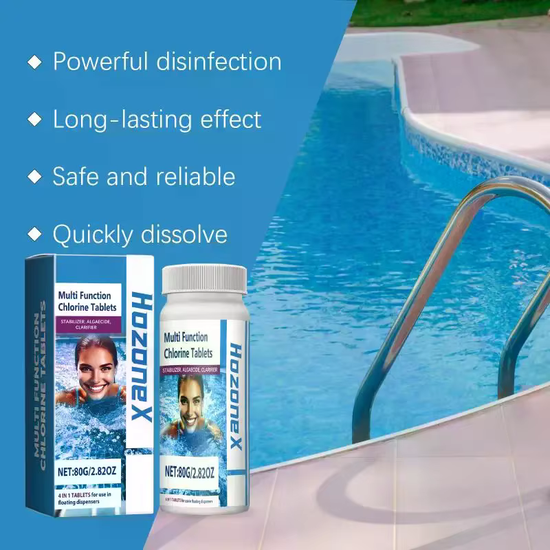 Comprimés de chlore pour le nettoyage des piscines ; comprimés effervescents pour le traitement de l
