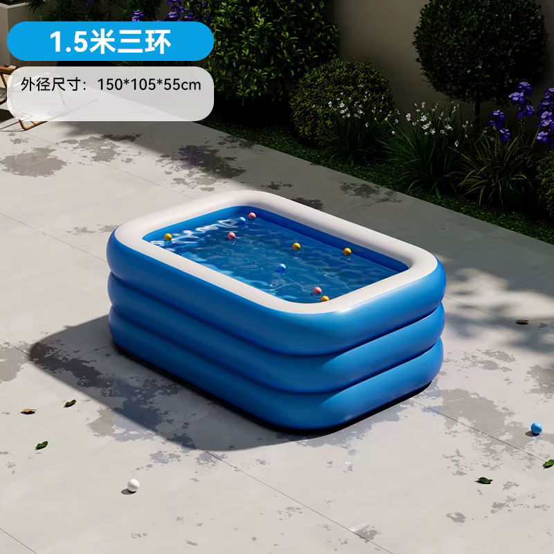 Kiddie Piscine Extra Large Salon familial gonflable au-dessus du sol Centre de bain Grand Parfait po