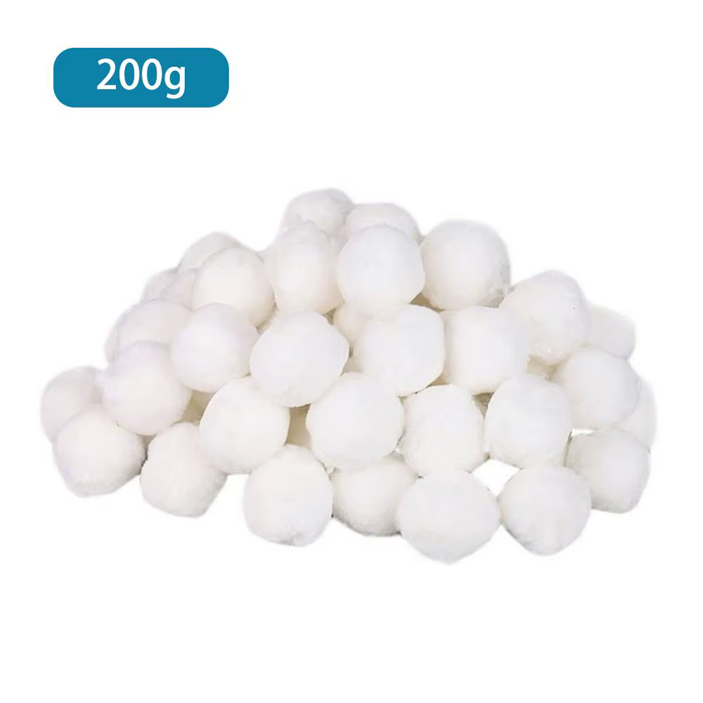 Boule filtrante blanche en fibre de coton pour livres de piscine, outils légers de haute résistance