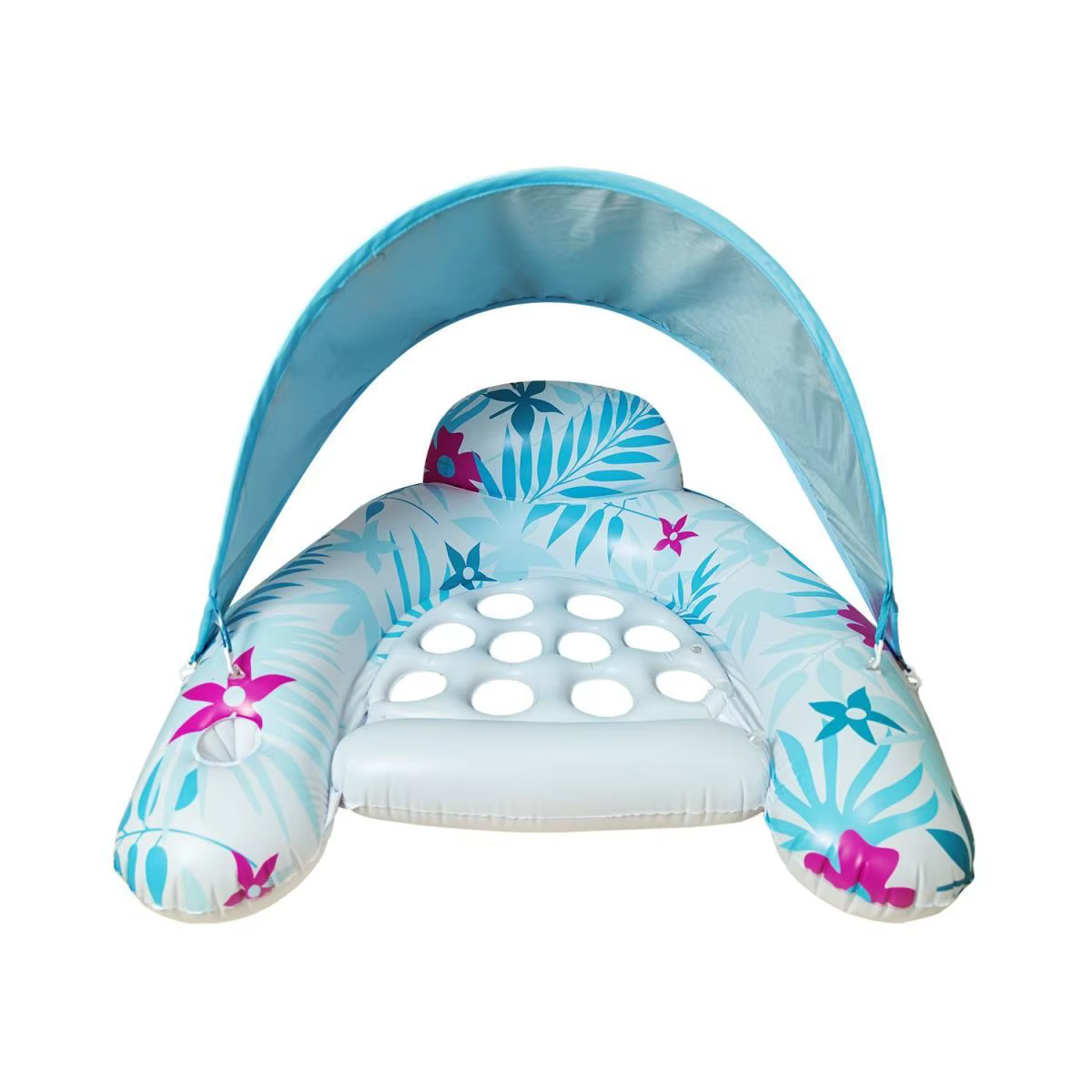 Chaise Flottante en Forme de U pour Adulte, Nucleo Gonflable pour Piscine, Protection Solaire, Lit