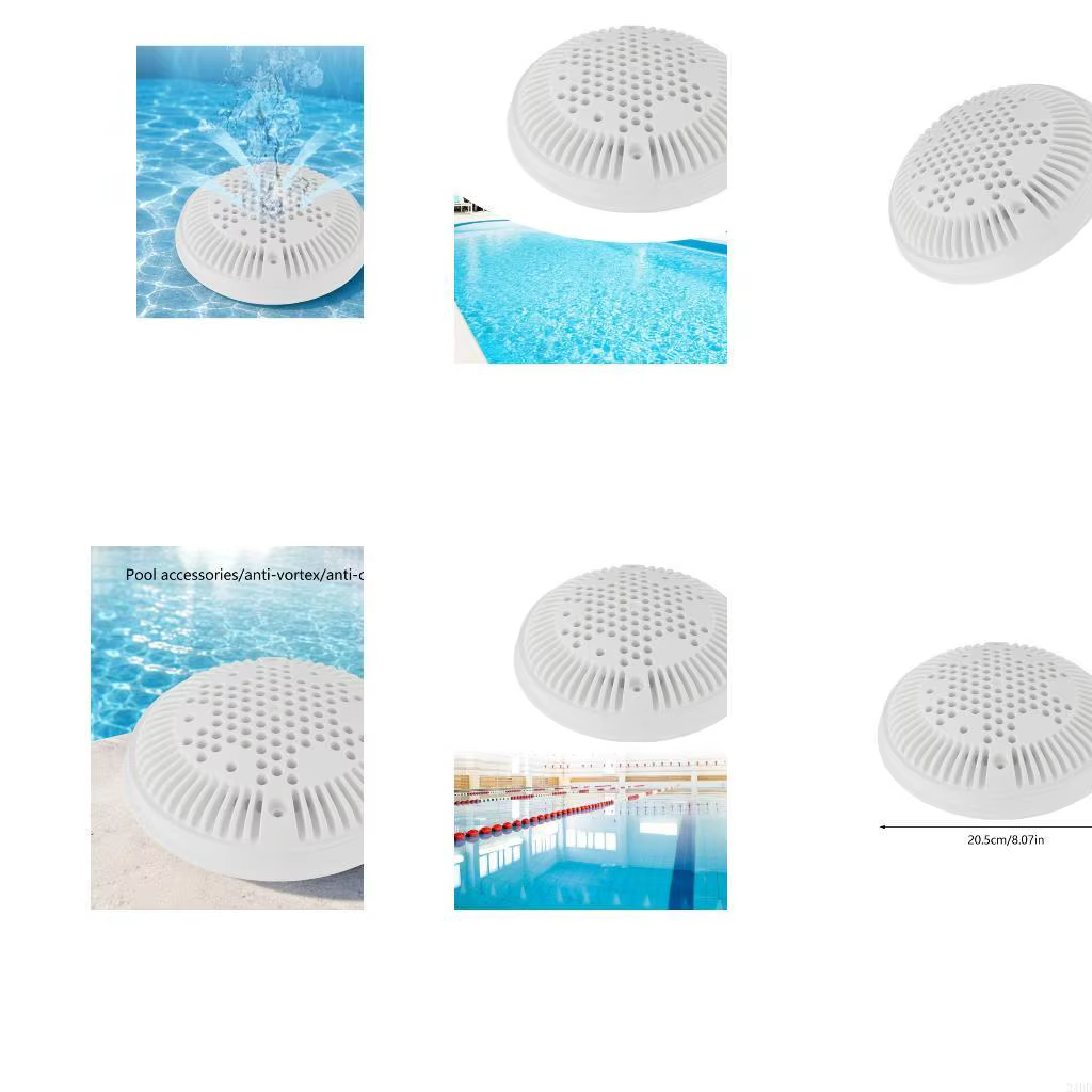 Couvercle vidange piscine rond pour spa piscine, couvercle en ABS avec ouvertures latérales, couverc