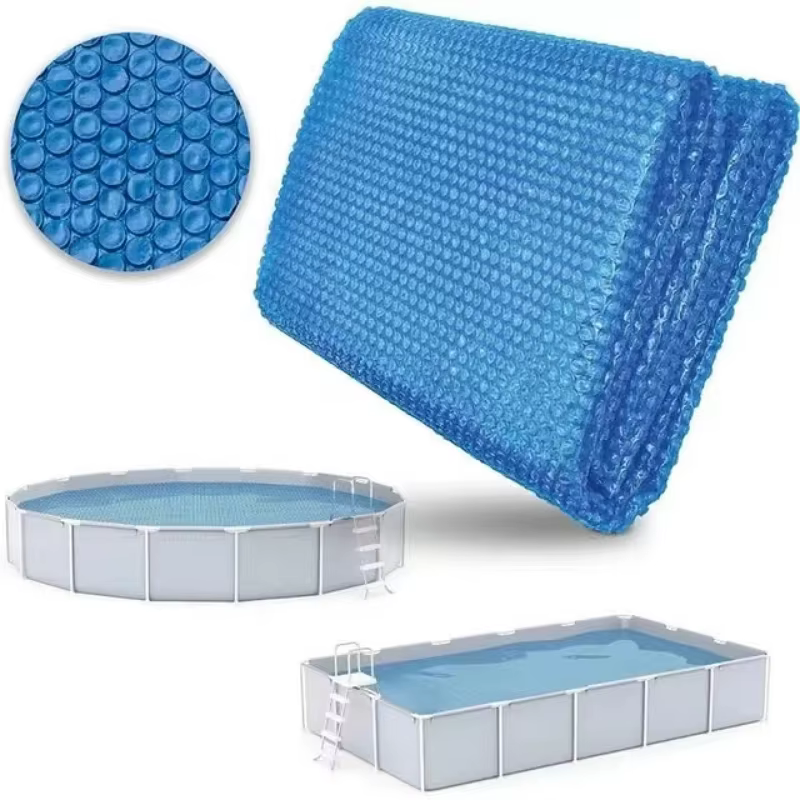 Couverture de Piscine Solaire Rectangulaire de 3x2m et Ronde de 3.6m, Isolation Thermique, Anti-Pous