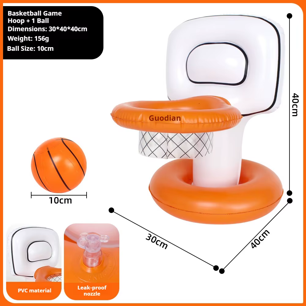 Jouet de basket-ball gonflable flottant sur l'eau avec mini ballon, jeu interactif familial adapté a
