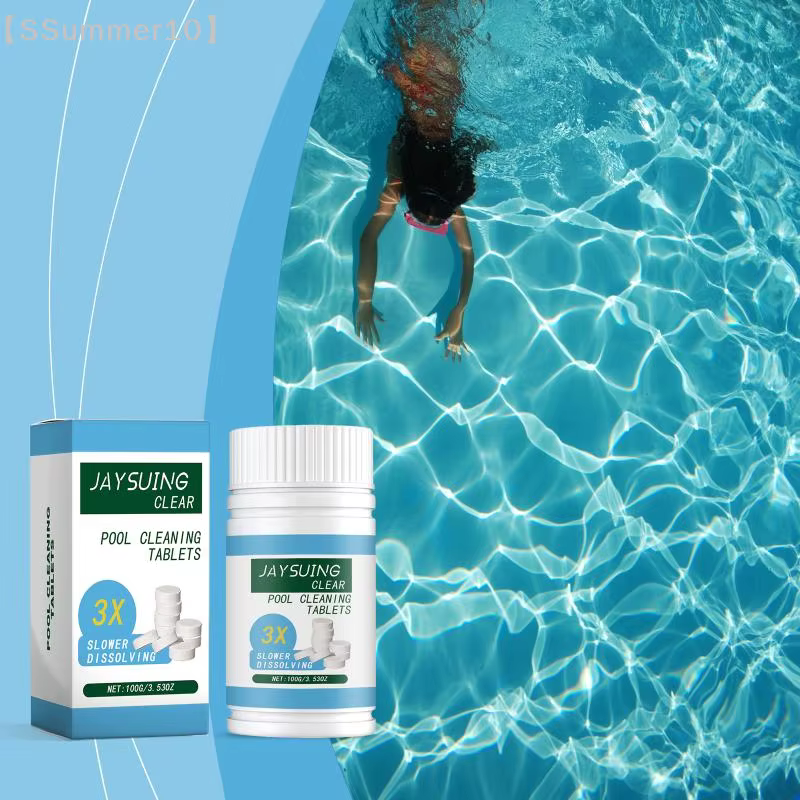 【SSummer10】100g Comprimés effervescents de chlore pour la désinfection de l'eau, multi-effets, netto