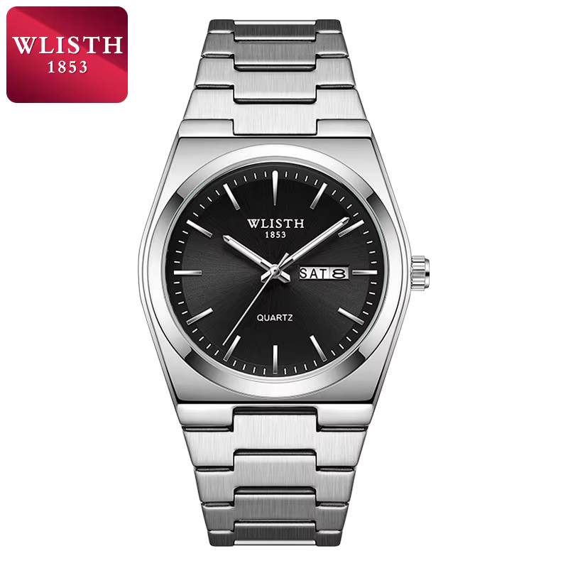 Homme montre montre à Quartz de luxe étanche lumineux Date semaine en acier inoxydable montre pour h