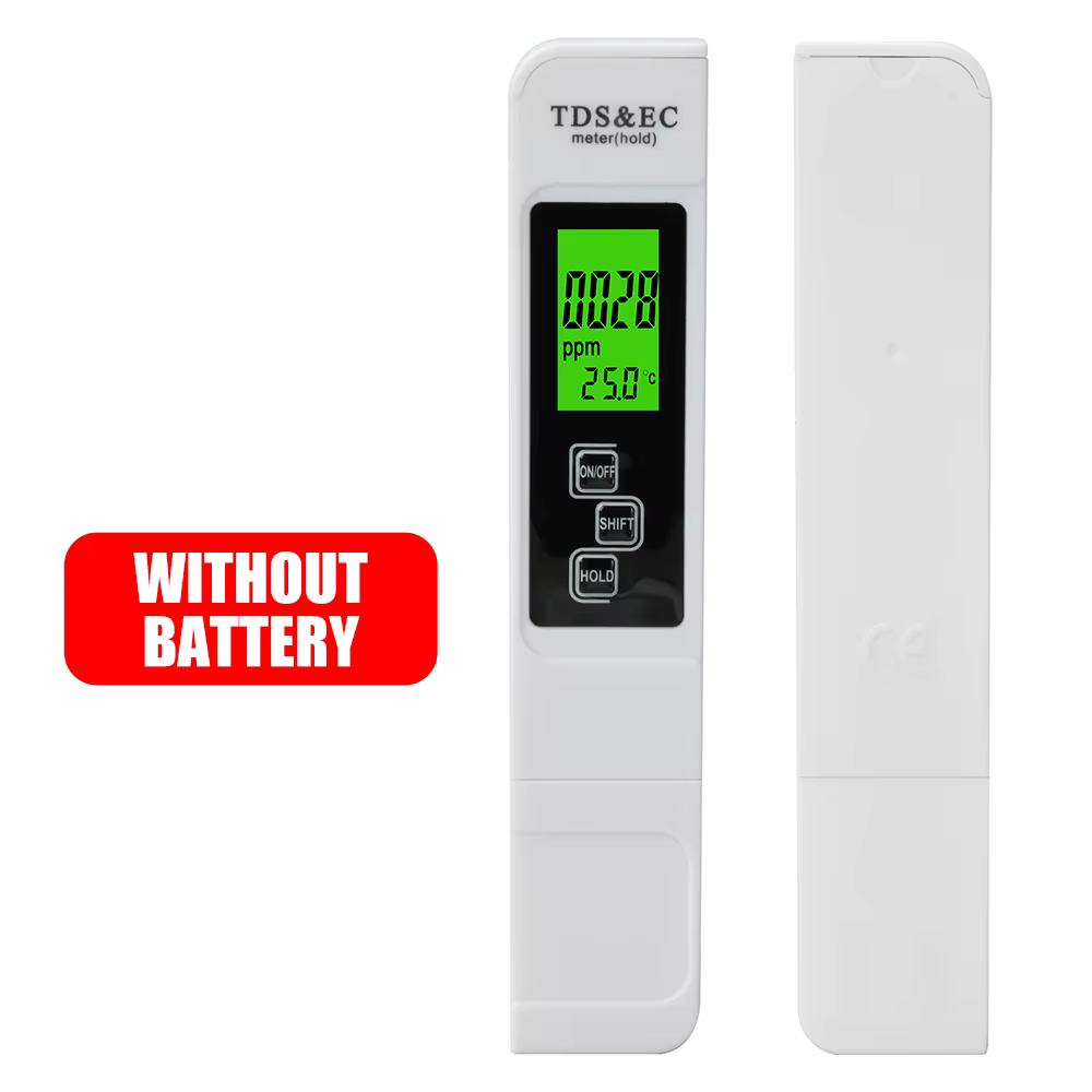 Testeur d'eau numérique 3-en-1 TDS EC avec écran LCD rétroéclairé pour l'analyse de la qualité de l'