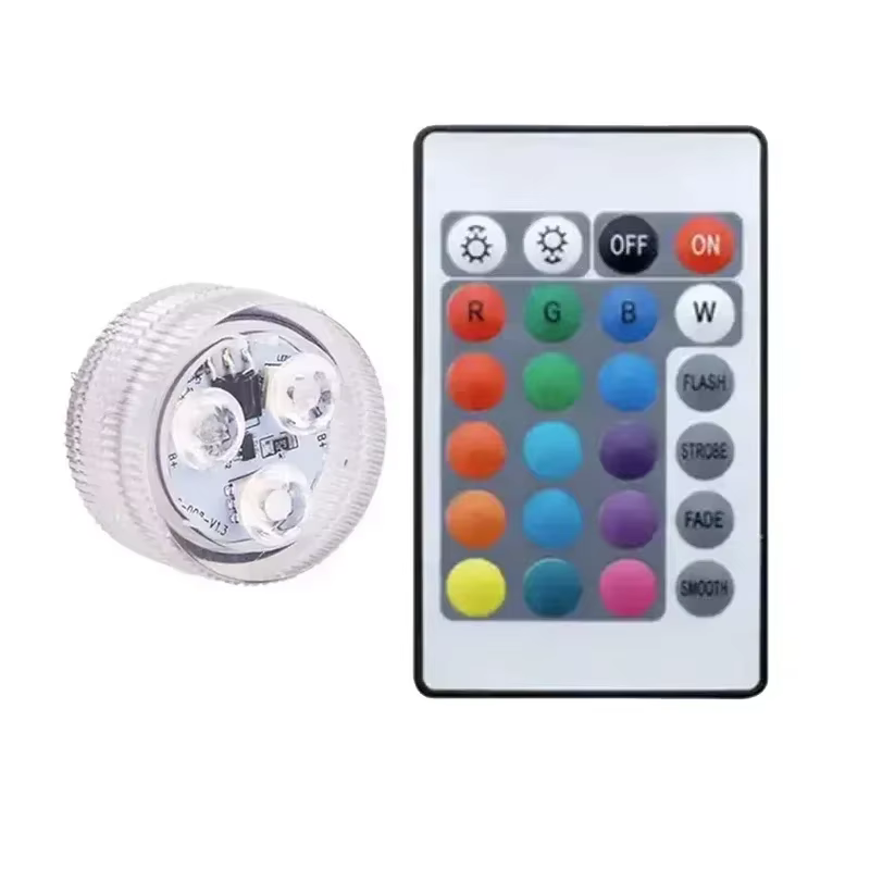 Lumières LED submersibles RGB sous-marines étanches avec télécommande, lumière changeante de couleur
