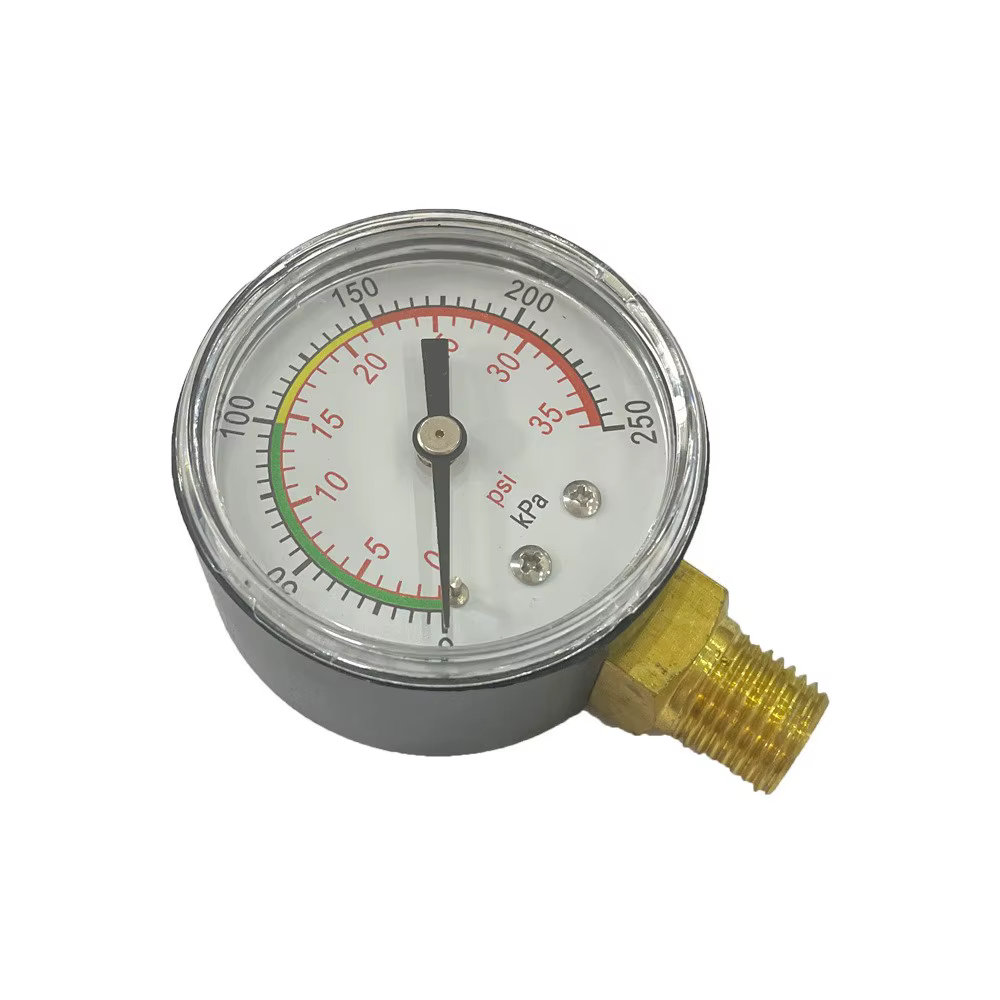 Manomètre de pression pour filtre à sable de piscine, structure en métal et ABS, pour configurations