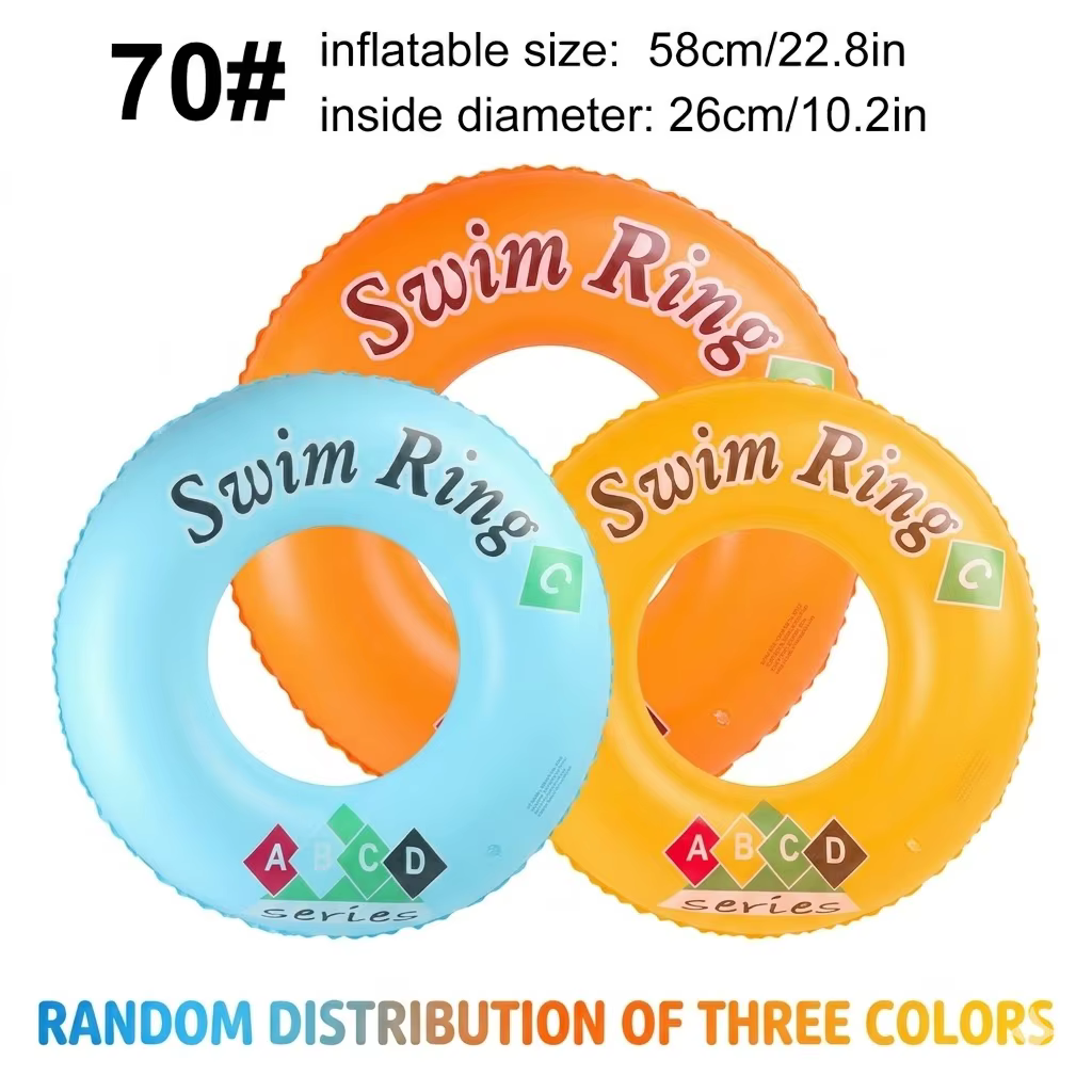 1PC Bouée de natation gonflable colorée en PVC pour piscine et plage, pour le plaisir estival