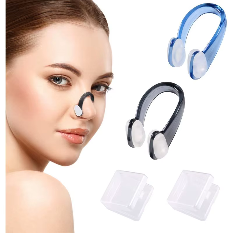 Lot de 2 pinces de nez pour la natation, professionnelles, anti-étouffement, confortables, imperméab