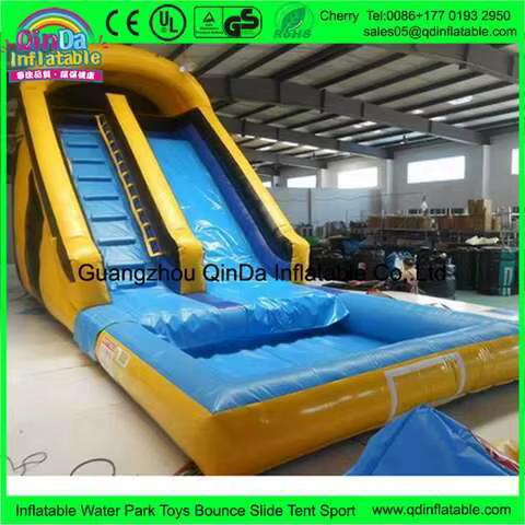 Toboggan aquatique gonflable pour enfants à prix d'usine, pas cher, avec piscine