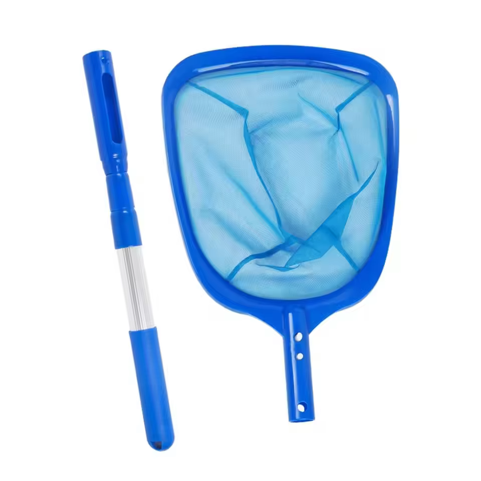 Swimming Pool Leaf Skimmer Fine Mesh Net 3 Section Telescopic Pole Deepwater Cleaner for Pond Leaves