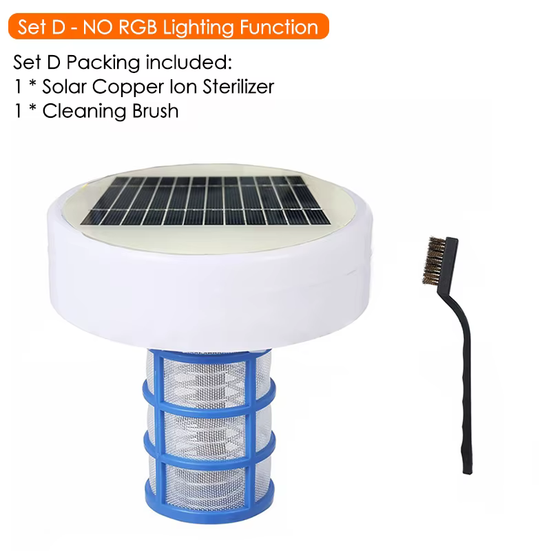 Purificateur de piscine solaire en cuivre et argent, ionique, résistance aux algues, clor inférieur,