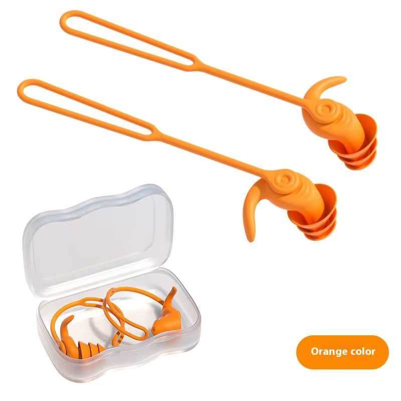 Bouchons d'oreille de natation avec corde en Silicone, étanches, Anti-bruit, pour piscine, accessoir