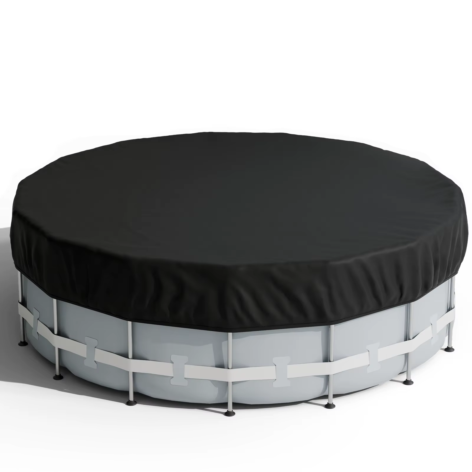 Couverture de piscine ronde de 18 pieds en tissu Oxford, couverture solaire d'hiver pour piscine hor