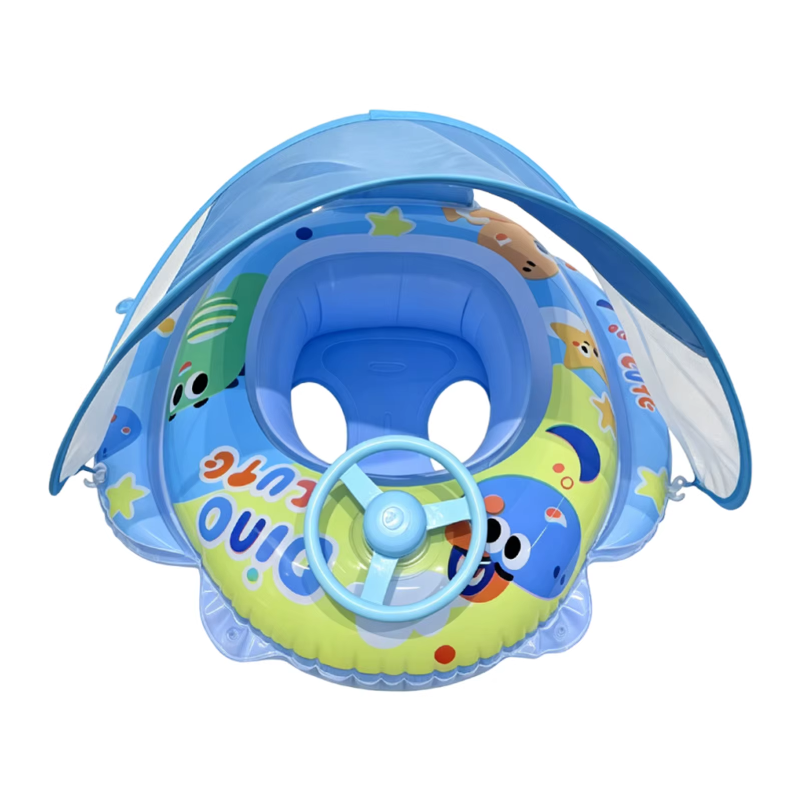 Piscine gonflable pour bébé en PVC amélioré avec auvent et siège anti-basculement, flotteur d'appren
