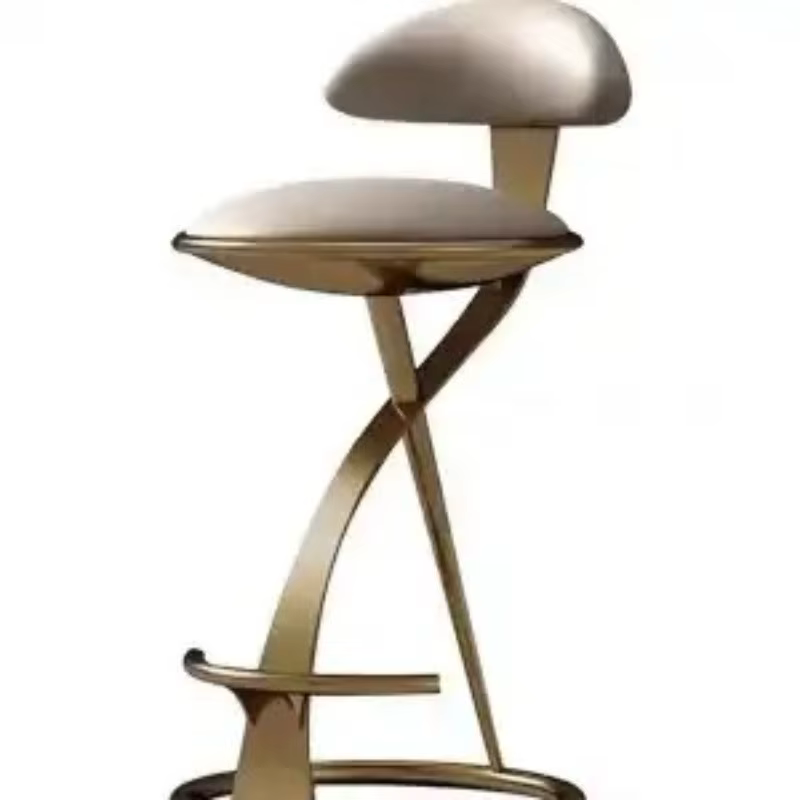 Chaise haute en acier inoxydable, chaise de bar créative de luxe, design nordique, tabouret de bar p