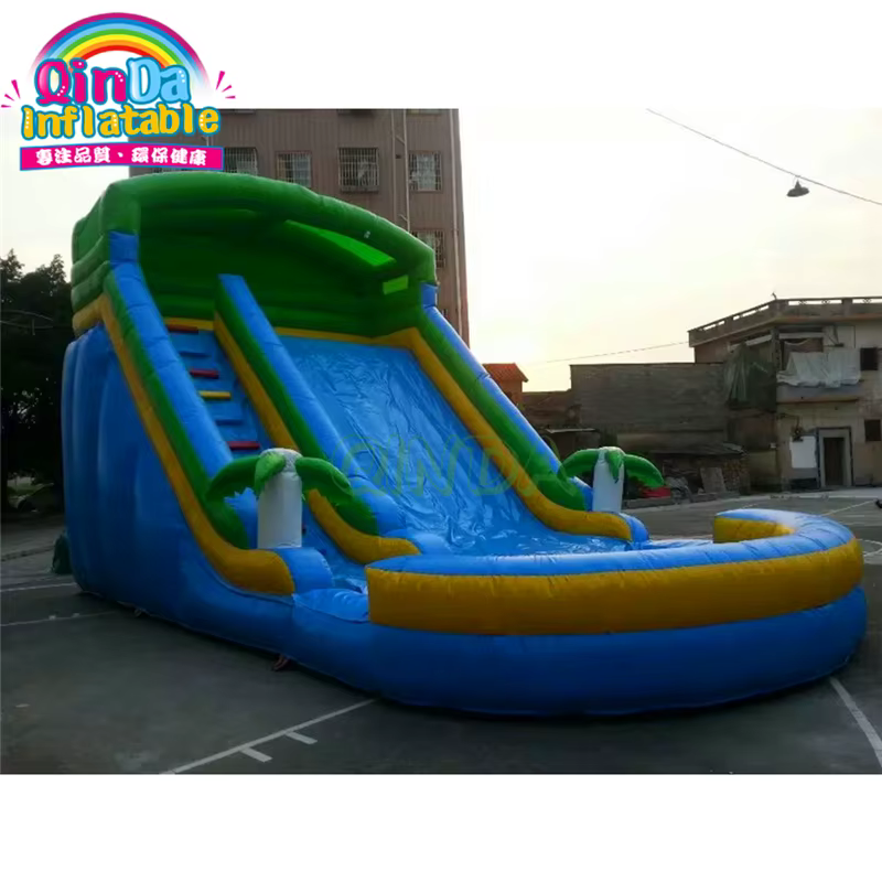 Glissière d'eau gonflable d'équipement de parc d'attractions avec la grande piscine pour des enfants