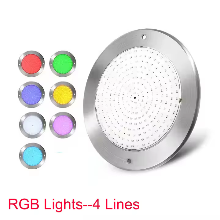 Projecteur de piscine RGB LED 6W 12W 18W 24W 35W Tuya WIFI APP en acier inoxydable rempli de résine
