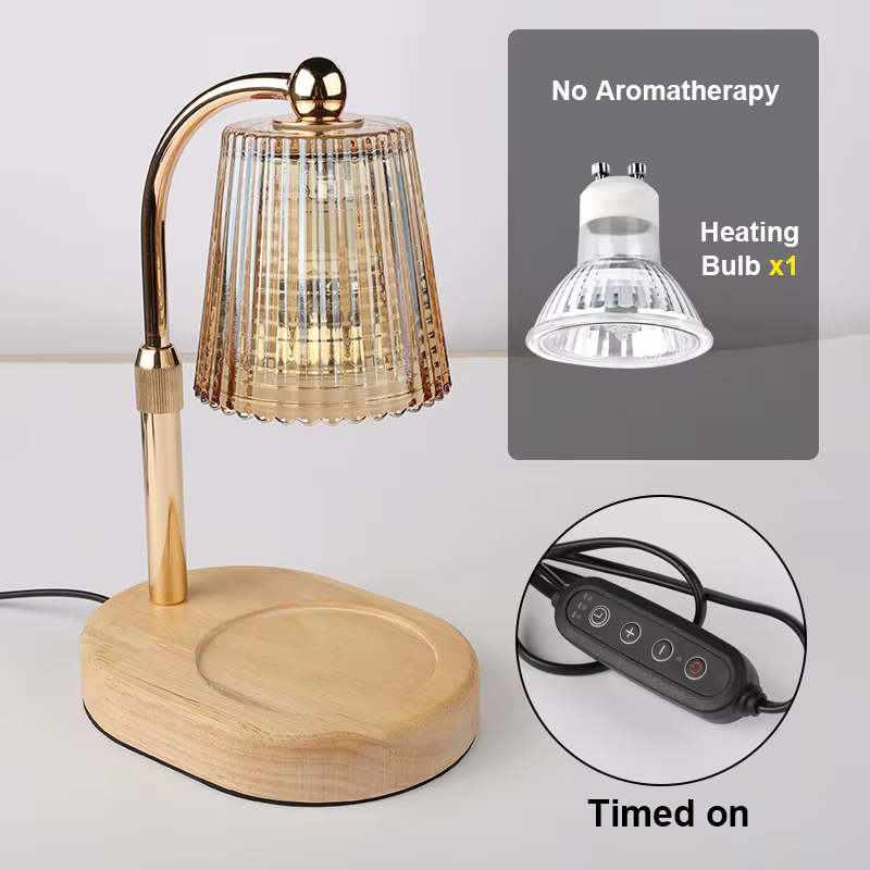 Lampe chauffe-bougie 50W avec minuterie, lampe chauffe-bougie à intensité variable, chauffe-bougie e