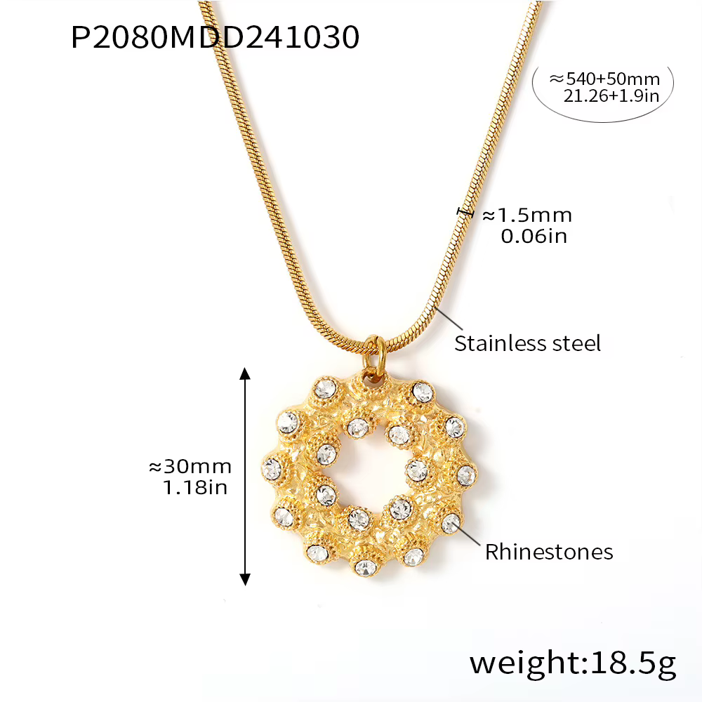 Ensemble de boucles d'oreilles pendantes en acier inoxydable avec biscuits pour femme, plaqué or 18