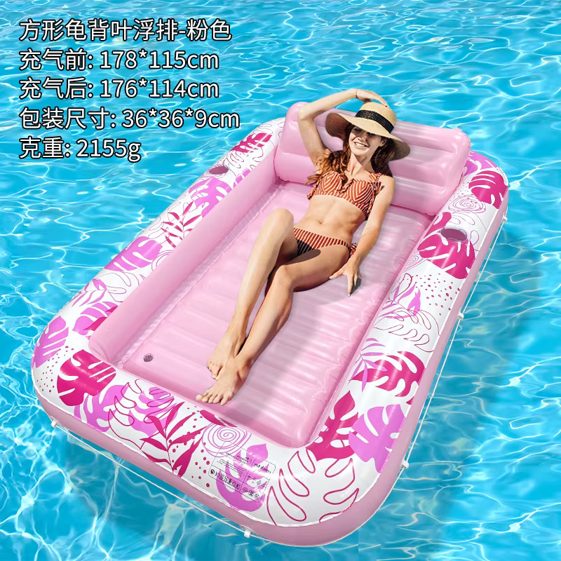 Nouveau matelas flottant gonflable transparent à paillettes pour piscine, épais et résistant