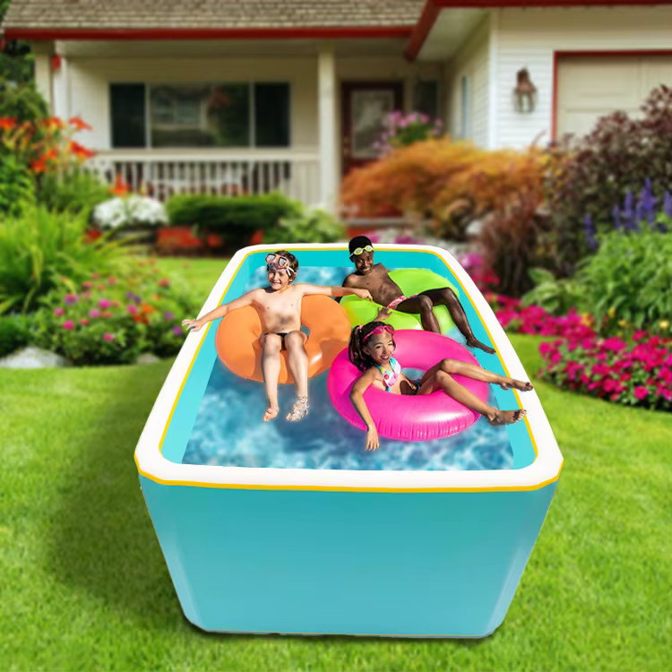 Piscine gonflable, piscine Drop-Stitch 4 x 3 x 1,5 m, piscine hors sol portable très résistante, épa