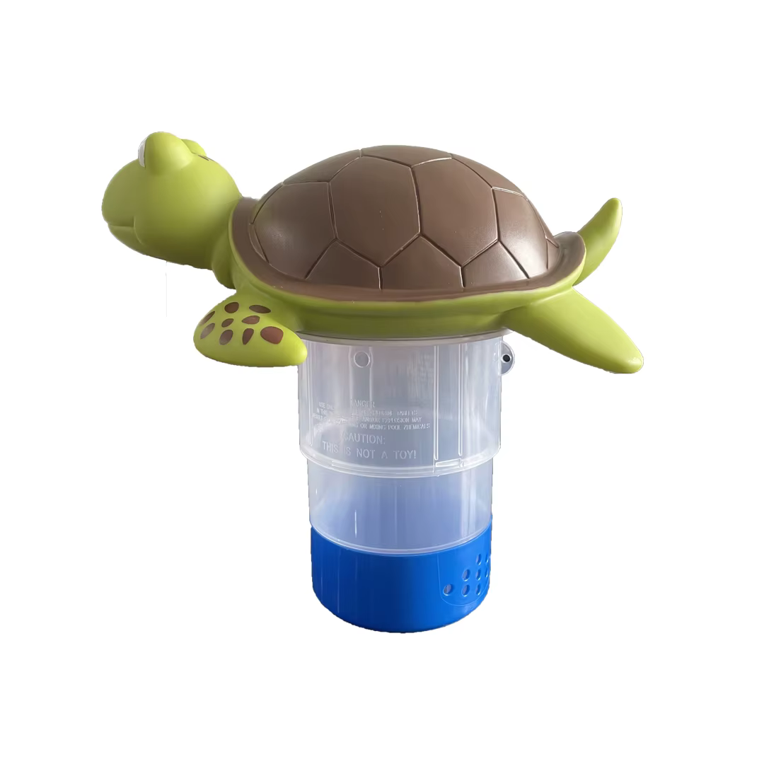 Distributeur de chlore flottant grande capacité en forme de tortue, à débit réglable pour piscines